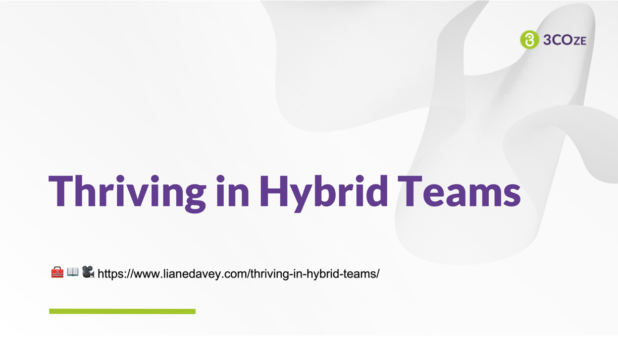 Cover Slide for Thriving in Hybrid Teams